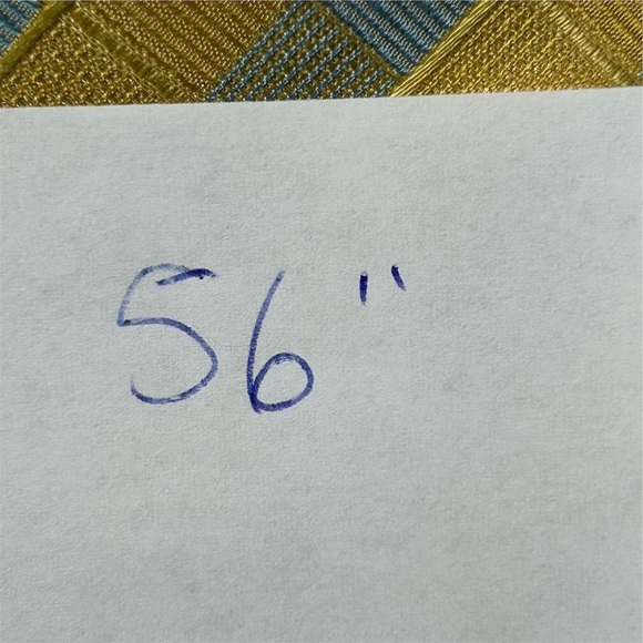 Haggard Men's Silk Necktie Blue Gold Silver Checkered Handmade Designer Tie - Picture 9 of 10